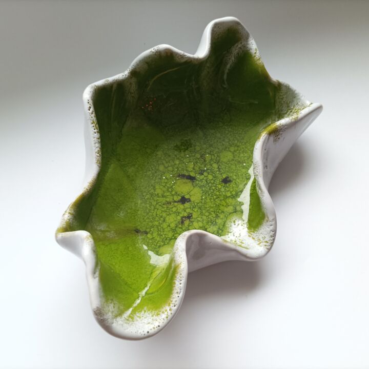Design getiteld "grey leaf" door Michał Szlaski, Origineel Kunstwerk, Tabel kunst