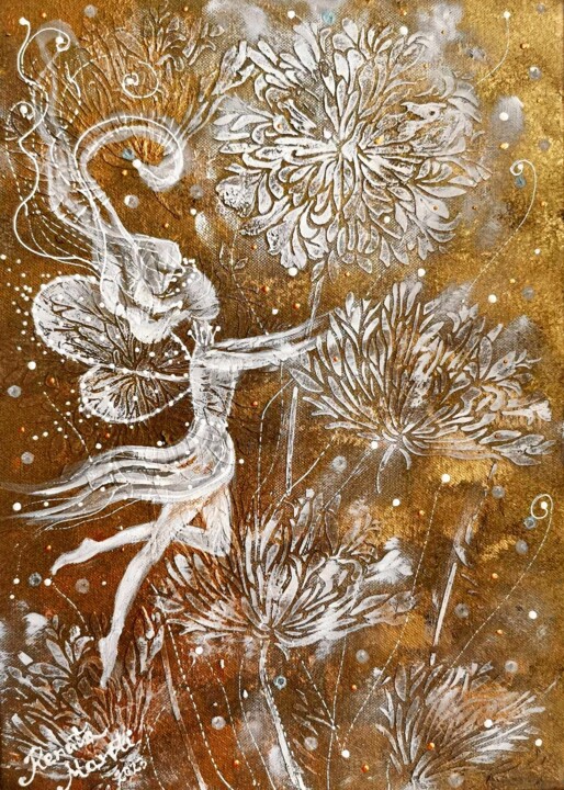 Ζωγραφική με τίτλο "FAIRY DANCE" από Renata Maroti, Αυθεντικά έργα τέχνης, Ακρυλικό
