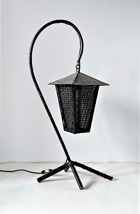 Diseño titulada "Wild Bamboo Lamp -…" por Sztuka Metalu, Obra de arte original, Metales