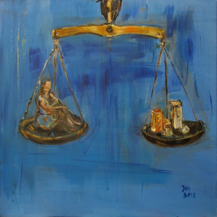 Malarstwo zatytułowany „Miara” autorstwa Jolanta Szymanowska, Oryginalna praca, Akryl