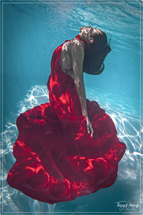 Photography titled "Rose aquatique" by Thierry Nikolaeff, Original Artwork, Digital Photography