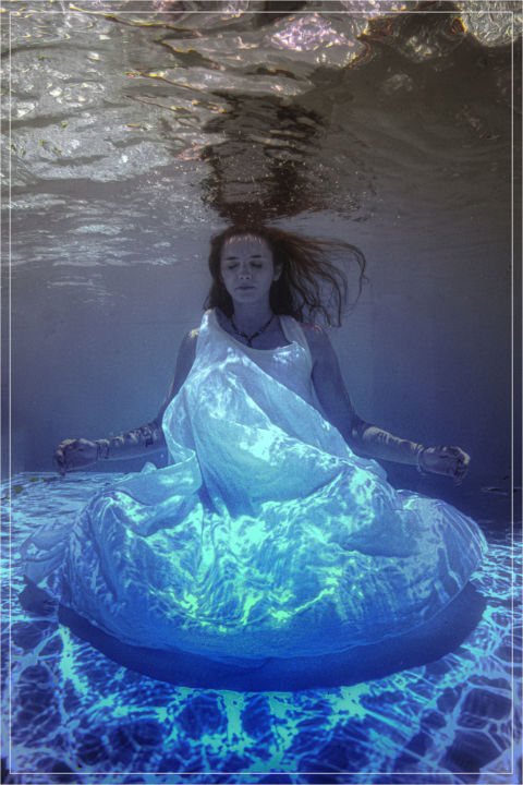 Fotografia zatytułowany „blue dream” autorstwa Thierry Nikolaeff, Oryginalna praca, Fotografia cyfrowa