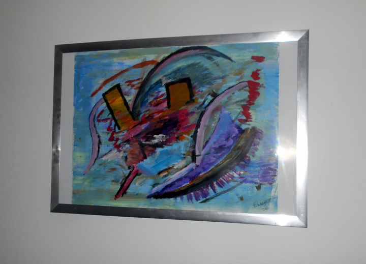 Painting titled "the ship" by Tom Schrijver, Original Artwork, Acrylic
