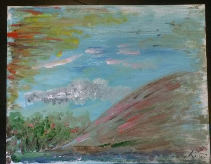 Painting titled "Sweethill" by Tom Schrijver, Original Artwork, Acrylic