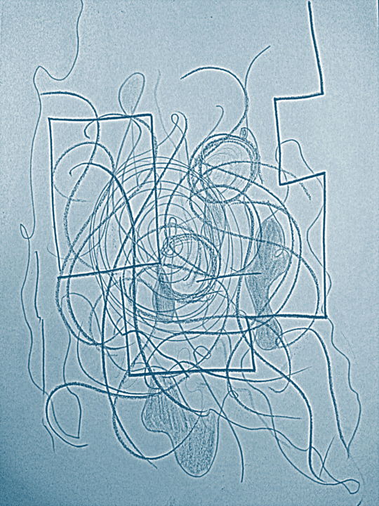 Desenho intitulada "thin lines" por Tom Schrijver, Obras de arte originais, Lápis