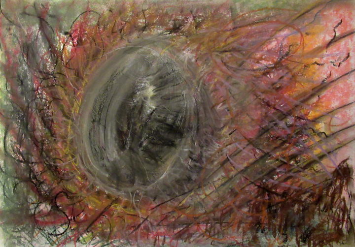 Painting titled "sound" by Tom Schrijver, Original Art, Pastel