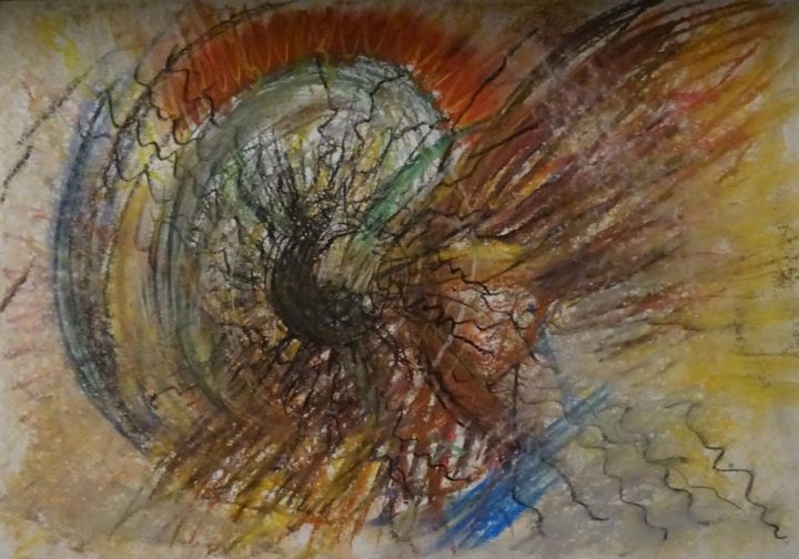 Painting titled "Vision" by Tom Schrijver, Original Art, Pastel