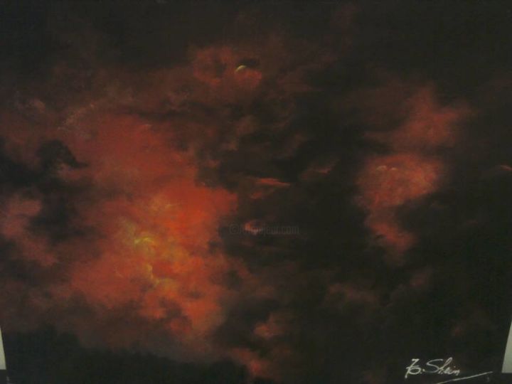 Painting titled "Serie Volcanes" by T.Shein Teresa, Original Artwork, Acrylic