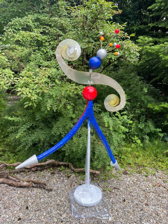 Sculpture intitulée "Joy" par Tabea Schibler (TaBeArt), Œuvre d'art originale, Aluminium