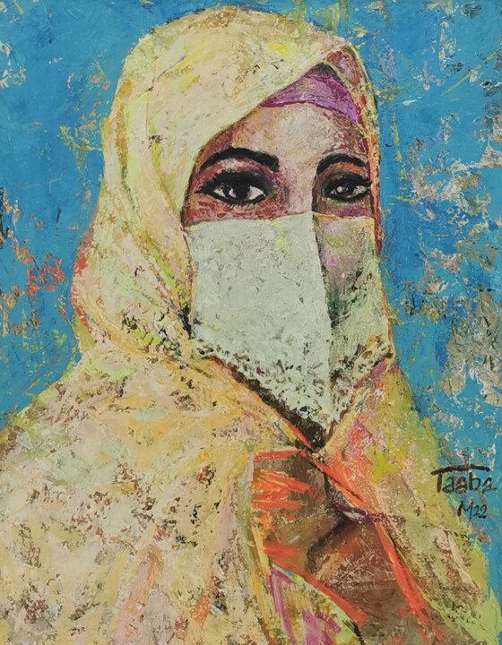 Peinture intitulée "L'Algéroise" par Mustapha Taaba (TAABAART), Œuvre d'art originale, Acrylique Monté sur Châssis en bois