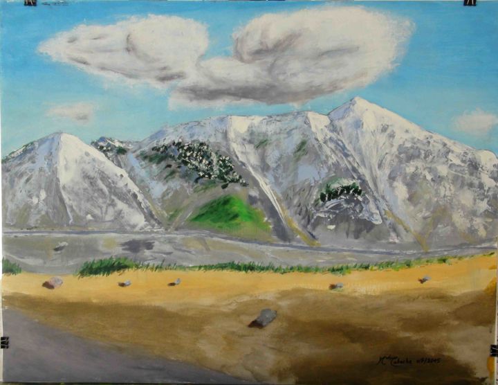 Peinture intitulée "07-tamgout-n-yema-k…" par Tabeche, Œuvre d'art originale,