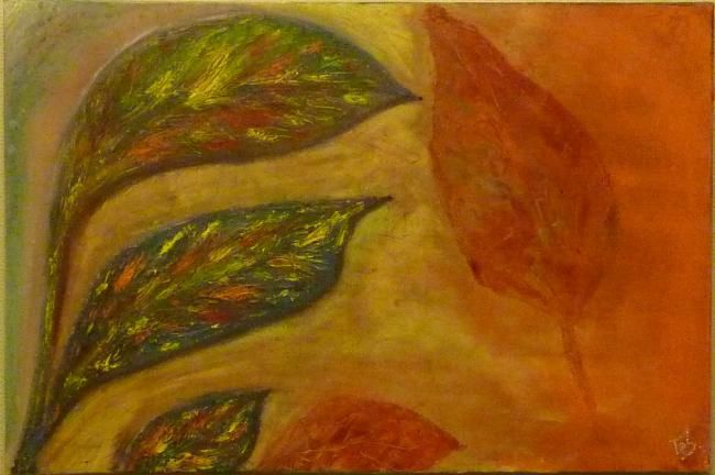 Peinture intitulée "Feuilles d'automne" par Jacques Teboul, Œuvre d'art originale, Huile