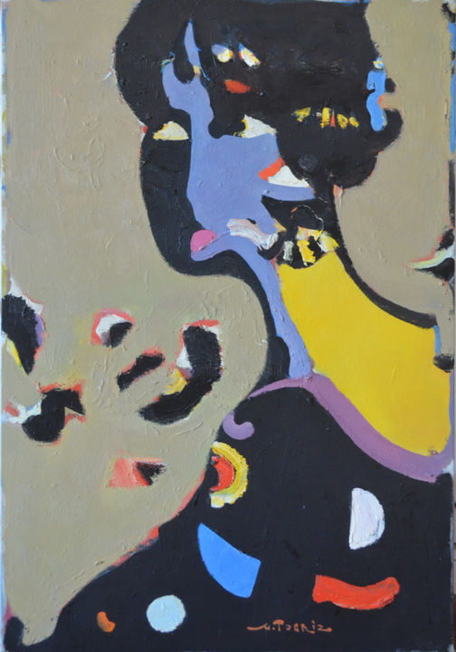 Pittura intitolato "Woman Portrait 2" da Tabriz Abdullayev, Opera d'arte originale, Olio