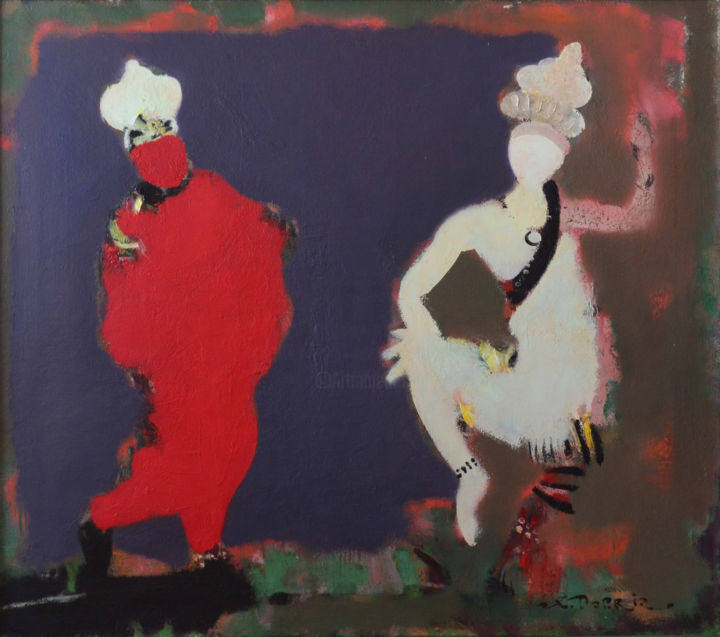 Pintura titulada "Dance" por Tabriz Abdullayev, Obra de arte original, Oleo