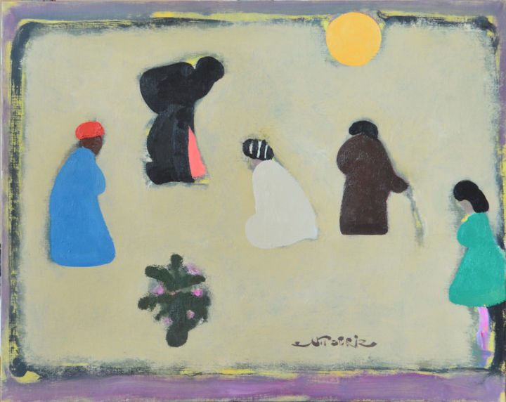 Pittura intitolato "Oriental Motives" da Tabriz Abdullayev, Opera d'arte originale, Olio