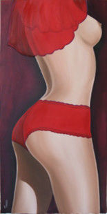 Painting titled "dessus dessous" by Tacco, Original Artwork, Oil