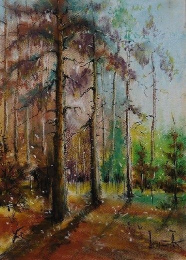 Drawing titled "forest3" by Tadeusz Iwańczuk, Original Artwork, Other