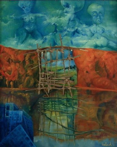 Painting titled "Nowhere" by Tadeusz Iwańczuk, Original Artwork, Other