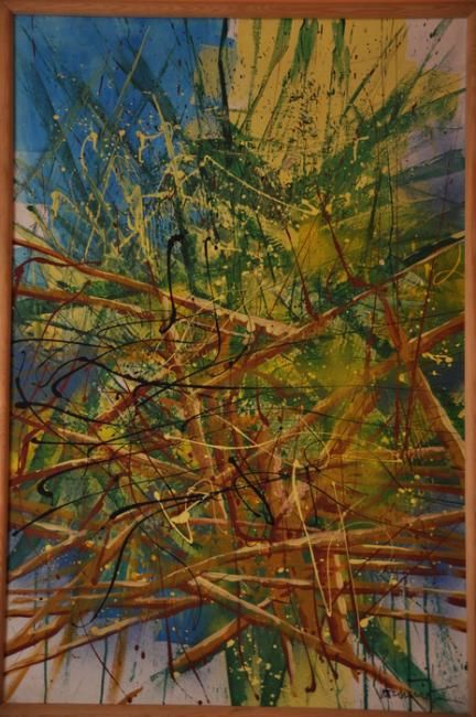 Painting titled "Marsh grass" by Tadeusz Iwańczuk, Original Artwork, Other