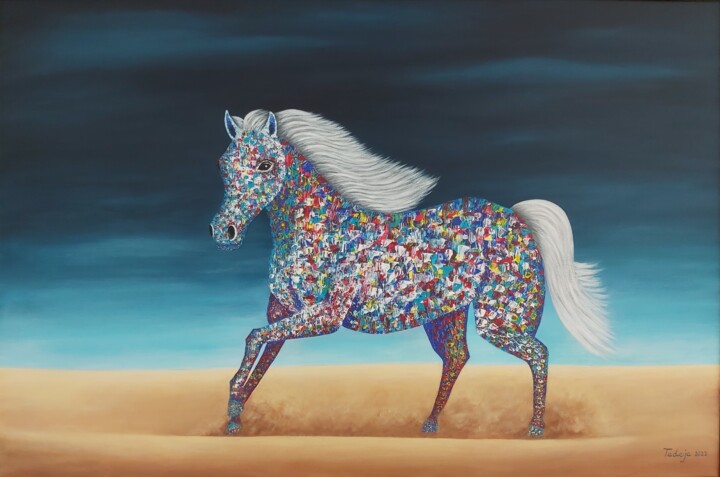 Malarstwo zatytułowany „HORSE8” autorstwa Tady Divjak, Oryginalna praca, Akryl