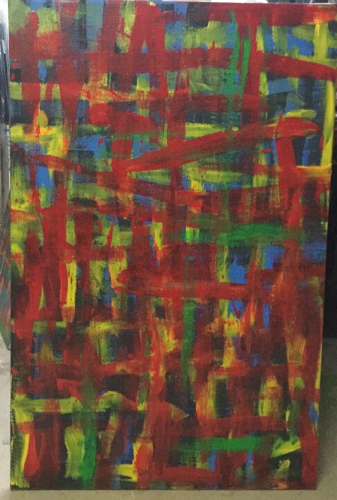Painting titled "Acrylique" by Georges Tag, Original Artwork, Acrylic