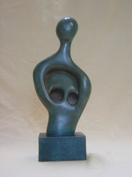 Sculpture titled "Hibakusha" by Georges Tag, Original Artwork, Metals