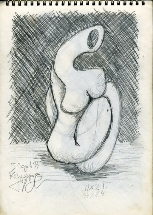 Drawing titled "croquis de la Breto…" by Georges Tag, Original Artwork, Paper