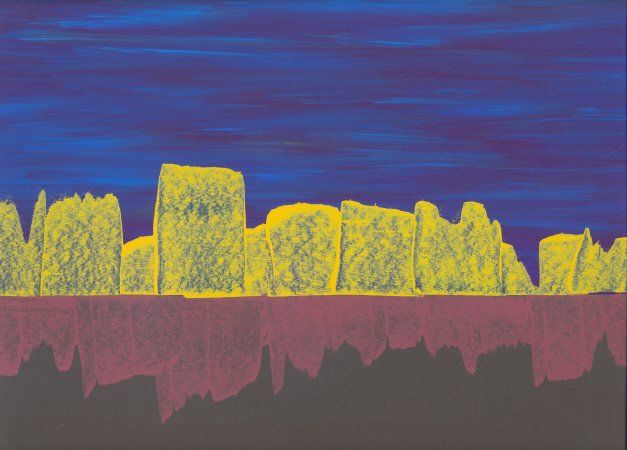 Malarstwo zatytułowany „L'Horizon 02” autorstwa Mohamed Tahdaini, Oryginalna praca