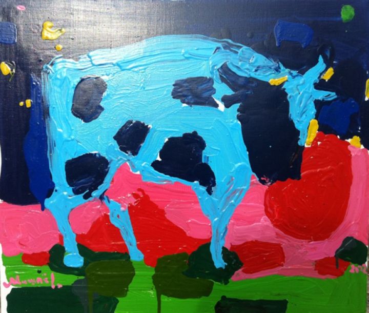 Картина под названием ""Cow"" - Наталия Мишнёва, Подлинное произведение искусства