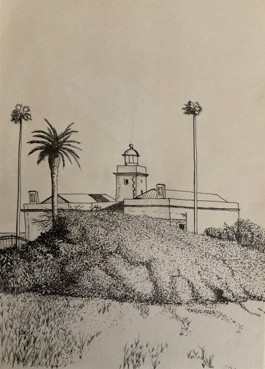 Drawing titled "Farol da Ponta da P…" by Taicil, Original Artwork, Ink