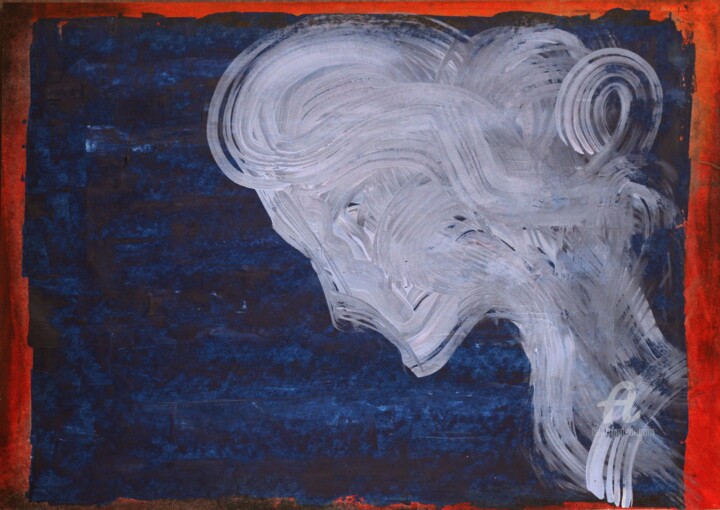 Painting titled "White Shadow" by Taijul Islam, Original Artwork, Acrylic