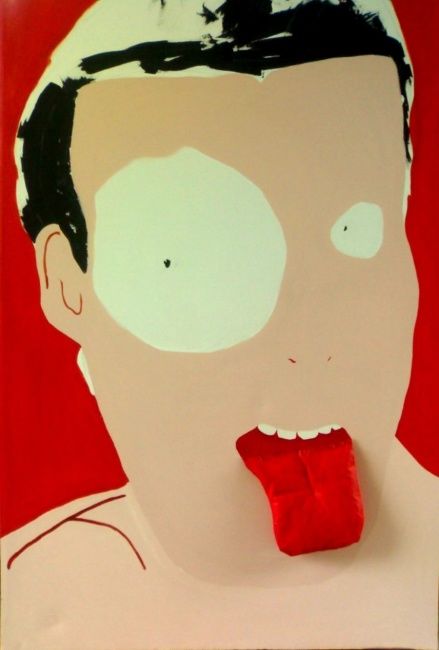 Painting titled "Heterofobia" by Tai Ma Campos, Original Artwork, Oil