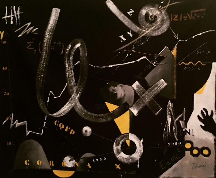 「Corona virus 2020」というタイトルの絵画 Edith Taioniによって, オリジナルのアートワーク, アクリル