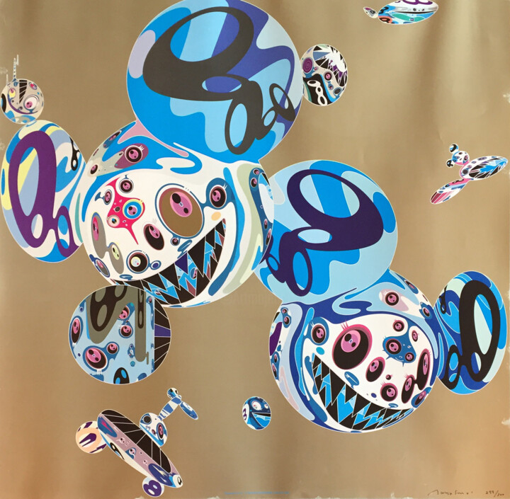 Printmaking titled "Reversal DNA" by Takashi Murakami, Original Artwork, Lithography Mounted on Cardboard