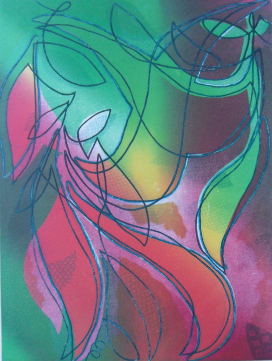 Peinture intitulée "l'aura" par Takumax, Œuvre d'art originale
