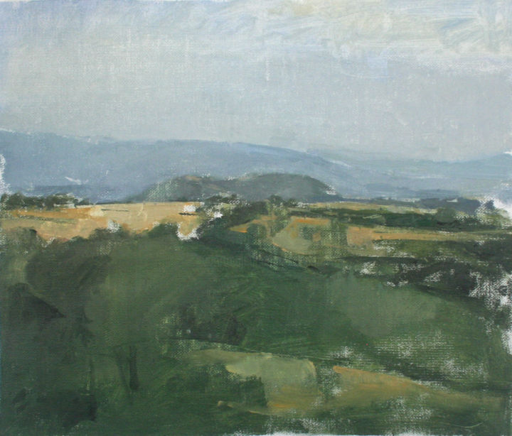 Pittura intitolato "Italian landscape" da Tal Porat, Opera d'arte originale, Olio