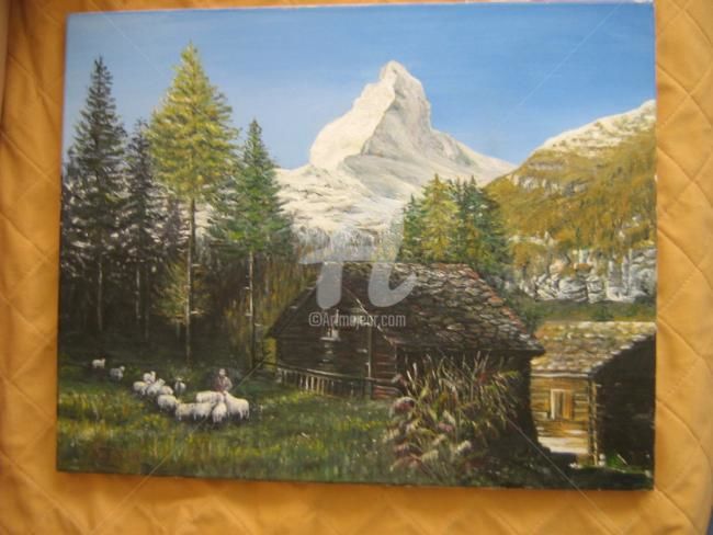 Malerei mit dem Titel "Landscape" von Gordana Milanovic, Original-Kunstwerk, Andere