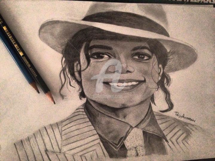 Рисунок под названием "Michael Jackson - S…" - Talissa Andersen, Подлинное произведение искусства, Карандаш