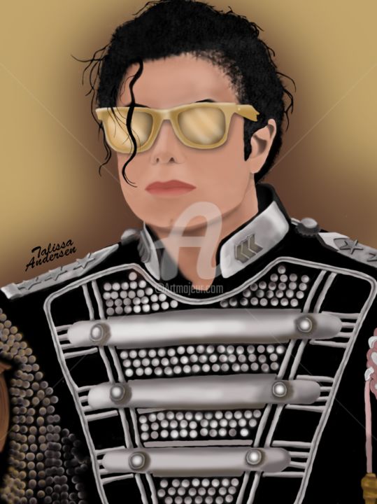 Zeichnungen mit dem Titel "Michael Jackson - H…" von Talissa Andersen, Original-Kunstwerk, Digitale Fotografie