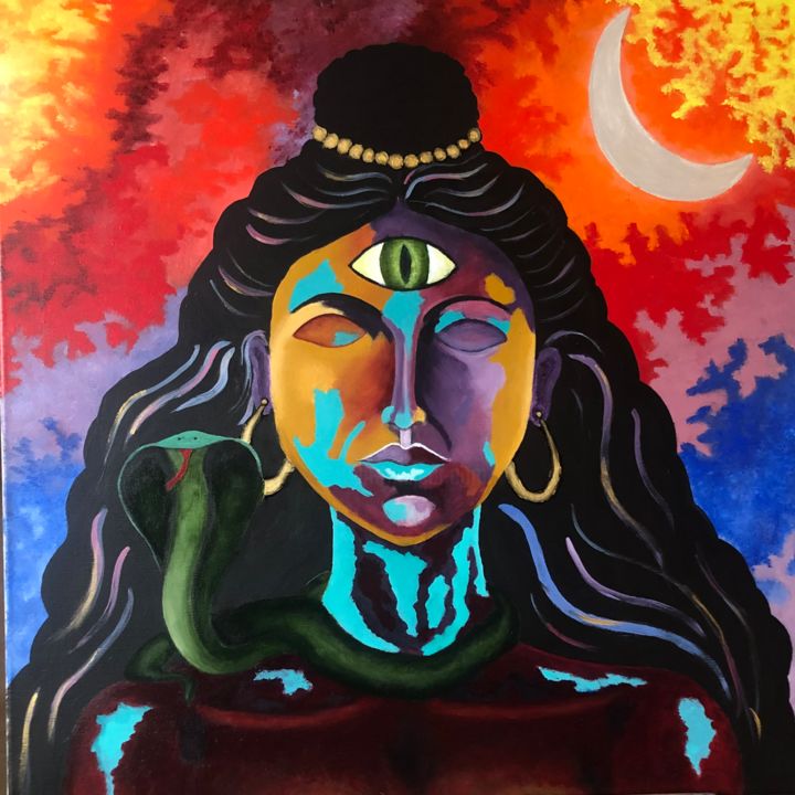 Pintura titulada "SHIVA" por Taliyah Cherubin, Obra de arte original, Acrílico