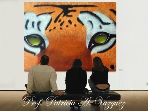 Pintura titulada "Mirada de tigre" por Patricia Andrea Vazquez, Obra de arte original