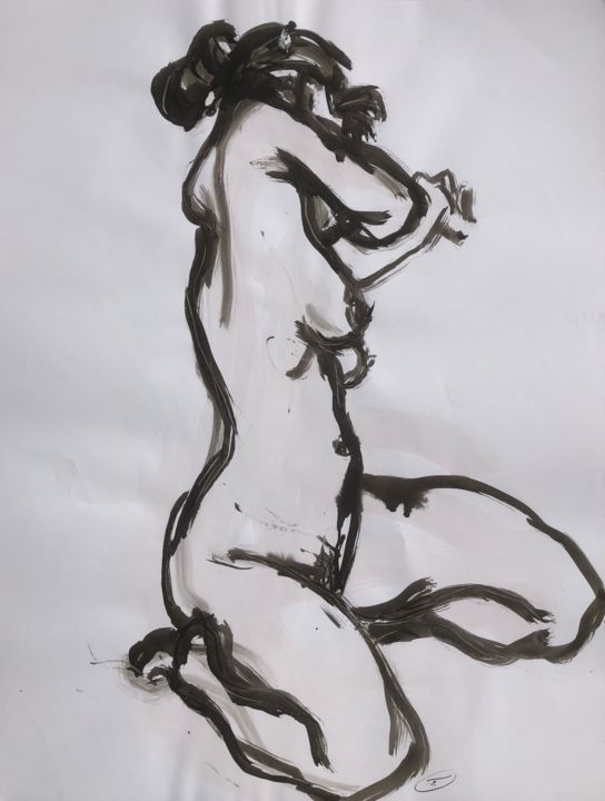 Peinture intitulée "Derrière moi" par Philippe Tallis, Œuvre d'art originale, Acrylique