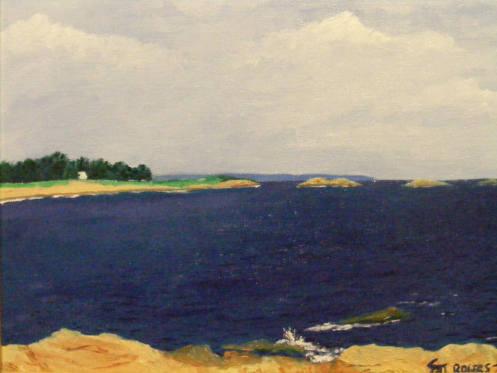 Malarstwo zatytułowany „waterford-beach-200…” autorstwa Tal Rogers Jr, Oryginalna praca, Olej