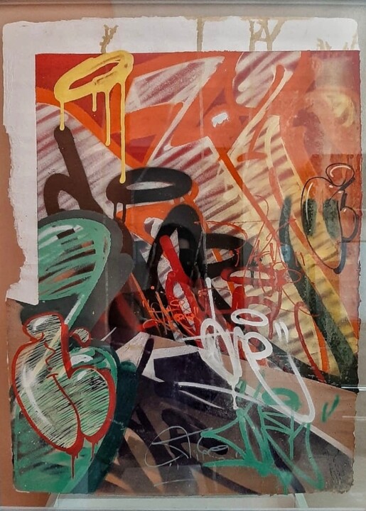 Pittura intitolato "Graffiti..." da Talu, Opera d'arte originale, Inchiostro