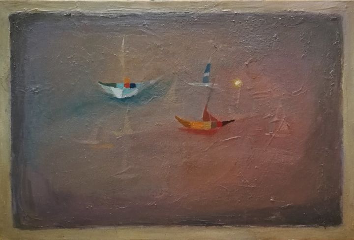 Malerei mit dem Titel "Capri" von Tako Chanchaleishvili, Original-Kunstwerk, Öl