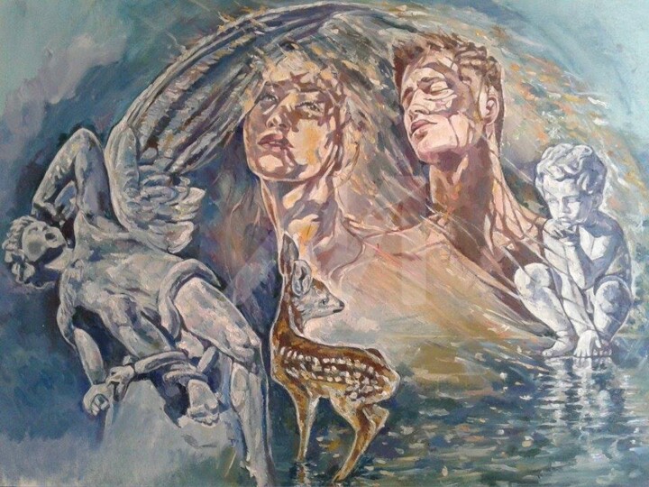 Pittura intitolato "14528187-1486291668…" da Tamar Modebadze, Opera d'arte originale,