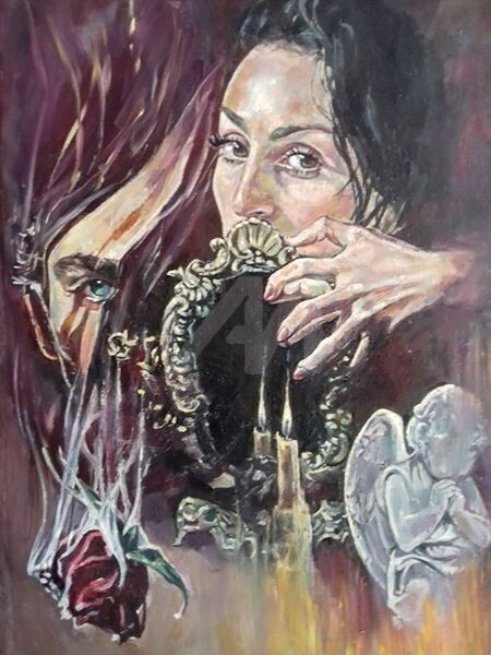 Pittura intitolato "19665338-1815606598…" da Tamar Modebadze, Opera d'arte originale,