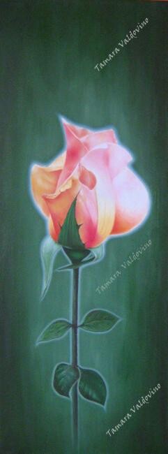 Dibujo titulada "Between the rose an…" por Tamara Valdovino, Obra de arte original