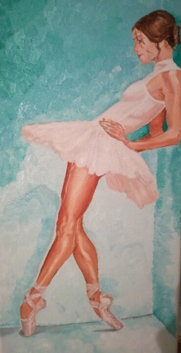Malerei mit dem Titel "Ballerina" von Tamer Kirkdal, Original-Kunstwerk, Öl