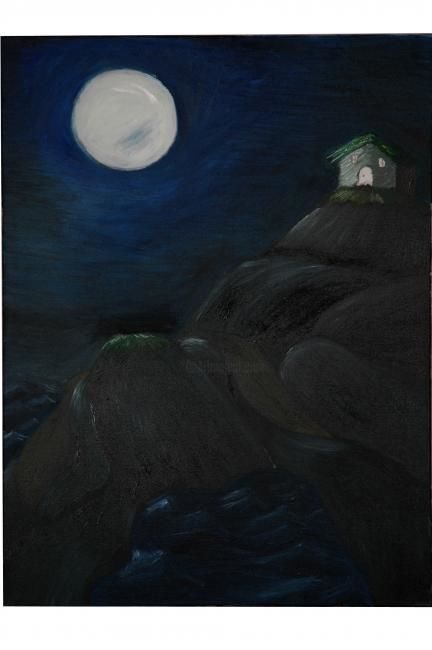Painting titled "my home" by Sniper, Original Art,